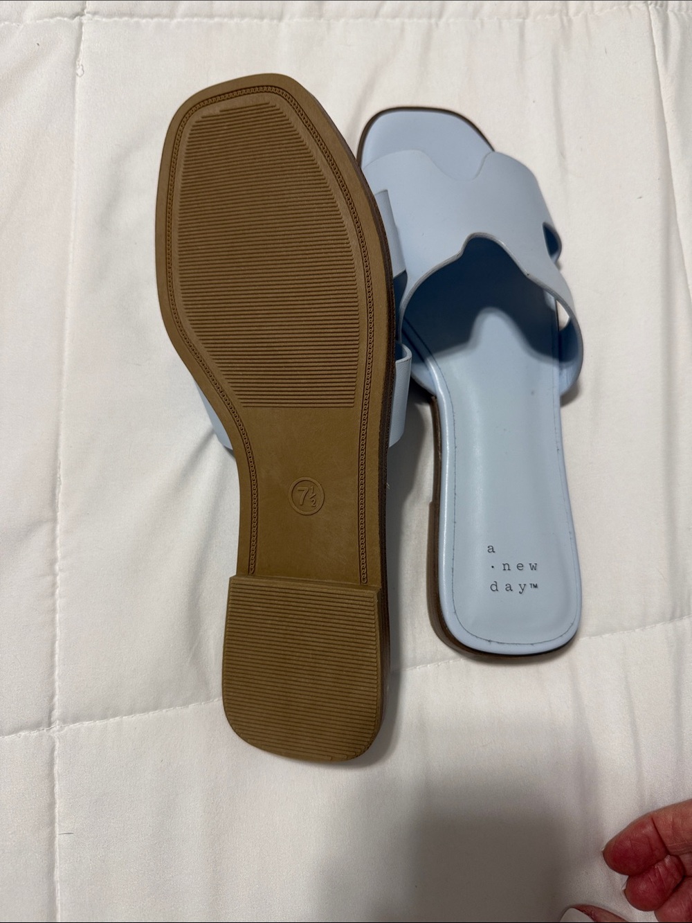a new day Powder Blue Slide Sandals - Women's Open-Toe Casual Slides NWOT - Picture 6 of 6